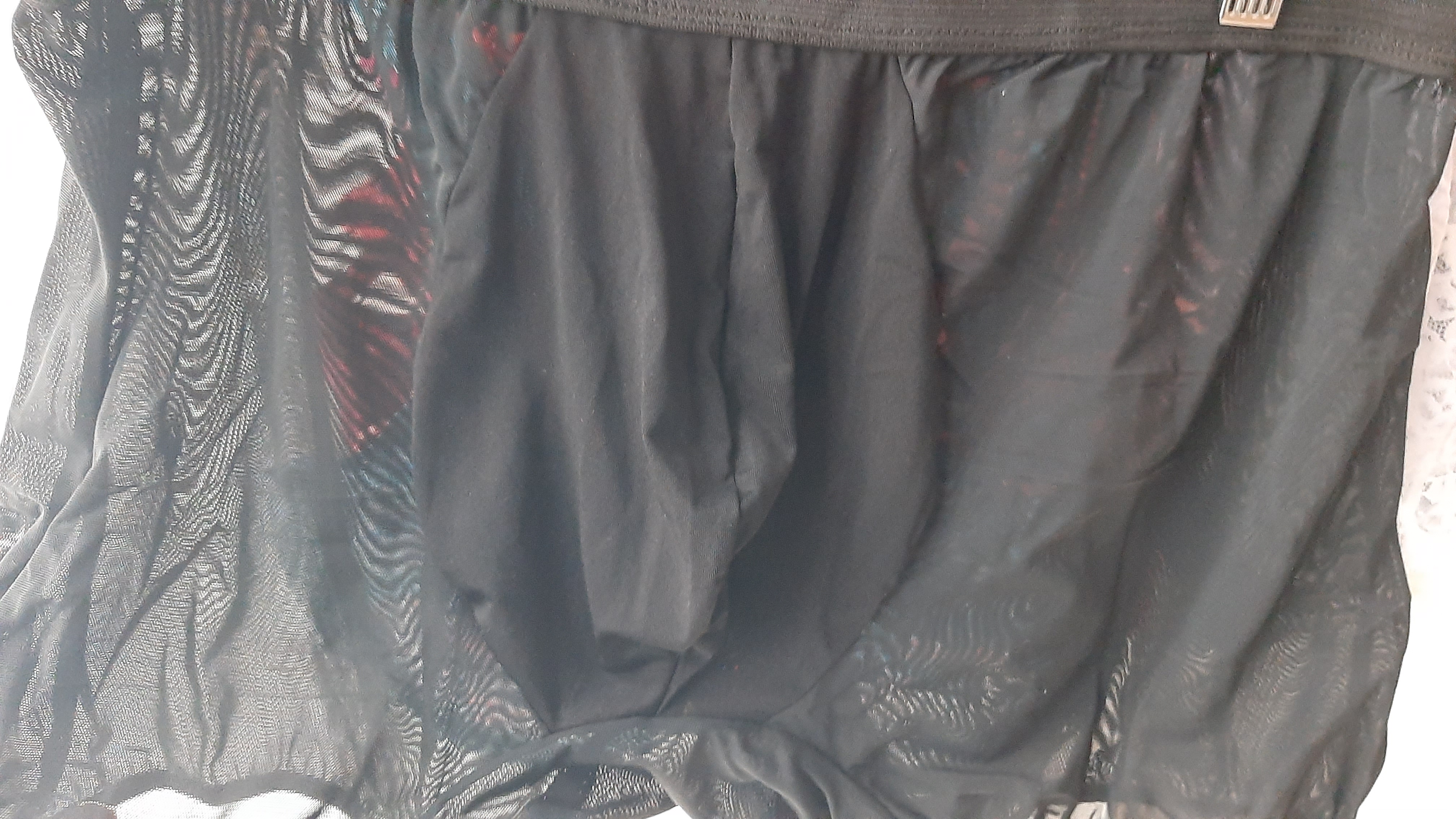 شورت مردانه حریر  نیم پا ، فانتزی ، سایز بزرگ ، مشکی  ،برند  Rhino کد856