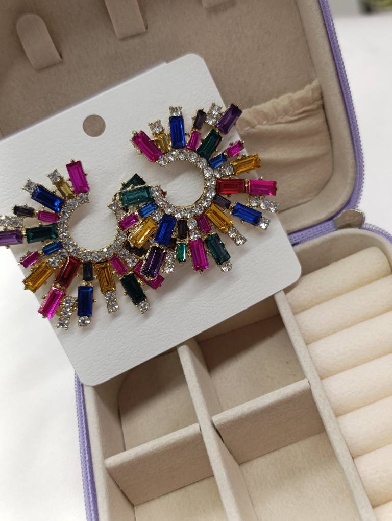 گوشواره الماس رنگی